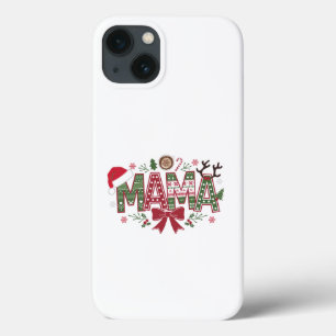 Christmas Mama Coquette Bow Mama Claus Tree Cake iPhone 13 Case