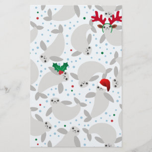 christmas manatee stationery