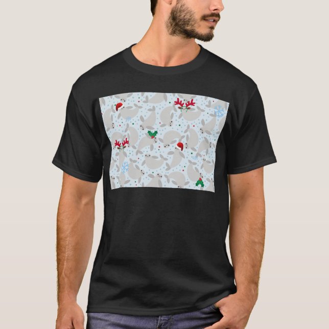 christmas manatee T-Shirt (Front)