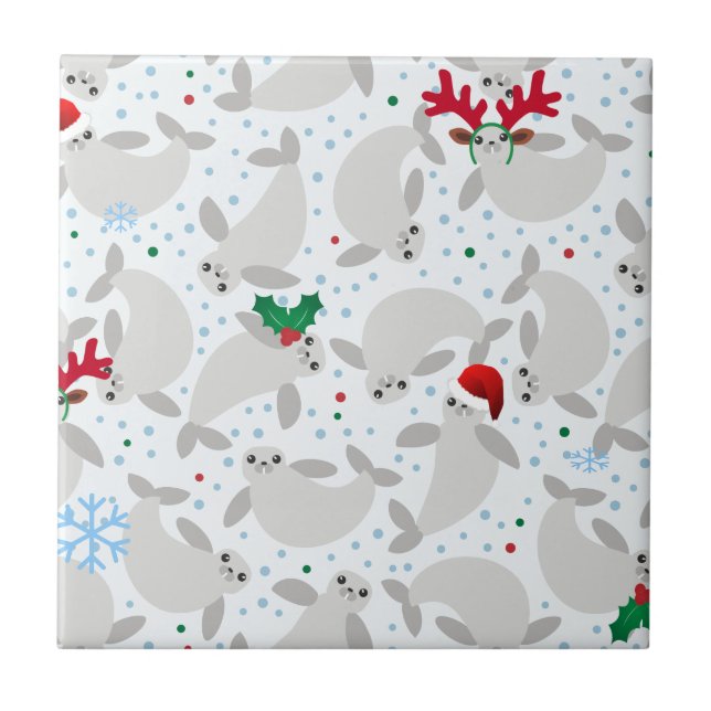 christmas manatee tile (Front)