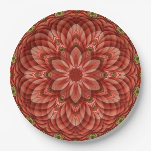 Christmas Mandala Paper Plate (Front)