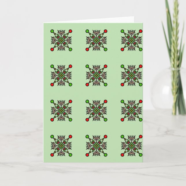 Christmas Mandala Pattern Card (Front)