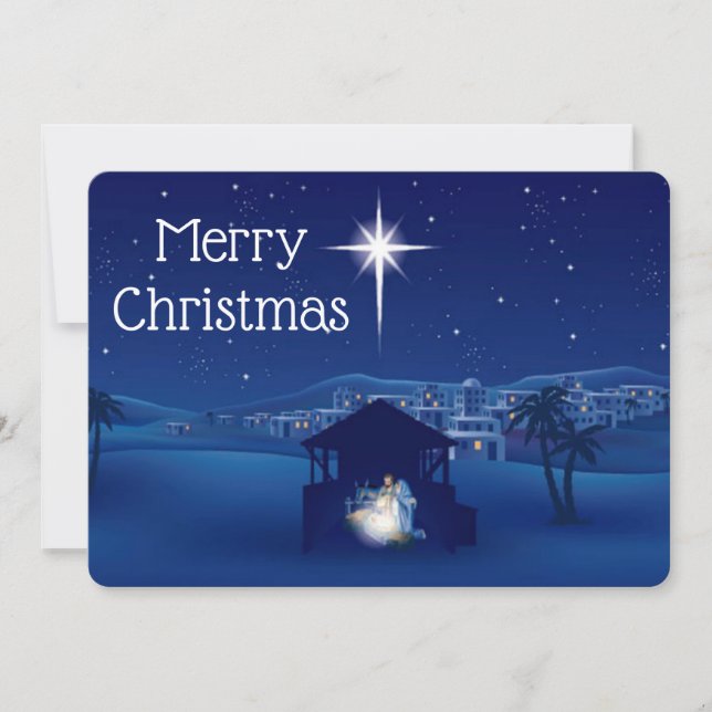 Christmas Manger Holiday Card (Front)