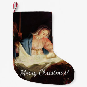 Christmas Manger Scene Small Christmas Stocking