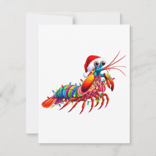 Christmas Mantis Shrimp Odontodactylus Colourful Card