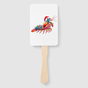 Christmas Mantis Shrimp Odontodactylus Colourful Hand Fan