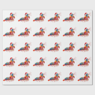 Christmas Mantis Shrimp Odontodactylus Colourful Wrapping Paper
