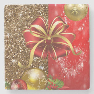 Christmas Marble Stone Coaster