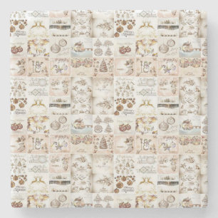 Christmas Marble Stone Coaster