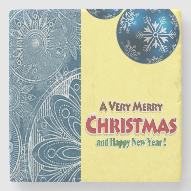 Christmas Marble Stone Coaster (Front)