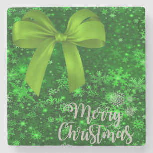 Christmas Marble Stone Coaster, Merry Christmas Coaster