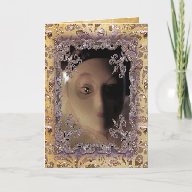 Christmas  Marionette Victorian Holiday Card (Front)