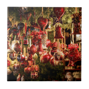 Christmas Market Ceramic Tile