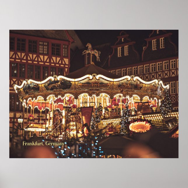 Christmas Market, Frankfurt, Germany Poster (Front)