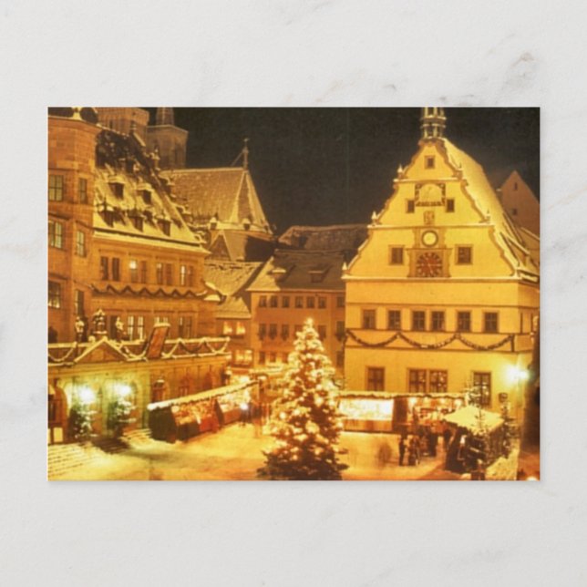 Christmas Market Germany Holiday Postcard (Front)