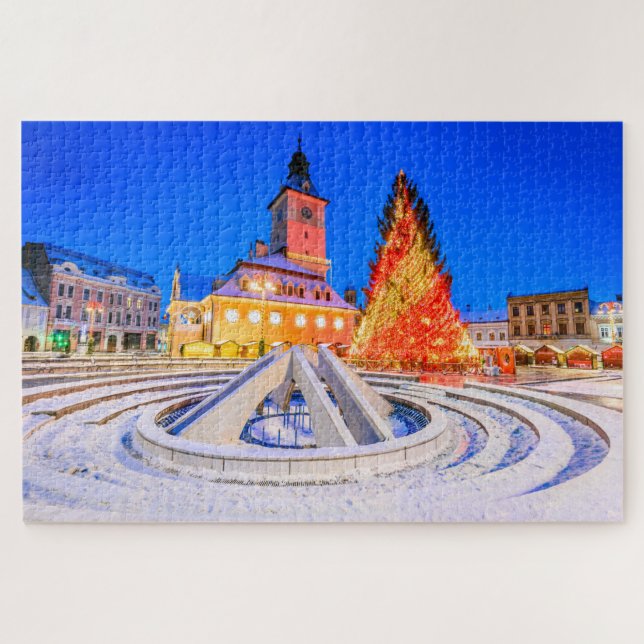 Christmas market in Brasov Romania Jigsaw Puzzle (Horizontal)