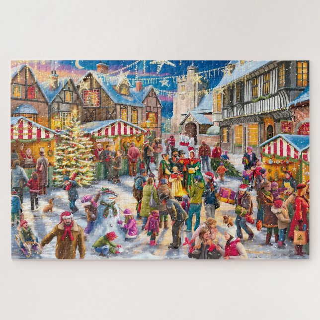 Christmas Market in the Square Jigsaw Puzzle (Horizontal)