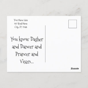 Christmas Market Reindeer Sausage Holiday Card