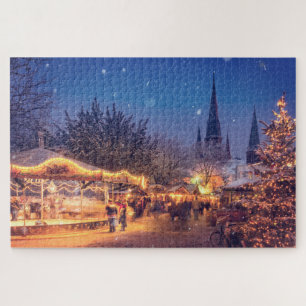Christmas market scene Jigsaw puzzle