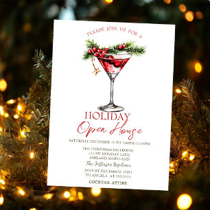 Christmas Martini Holiday Open House Invitation