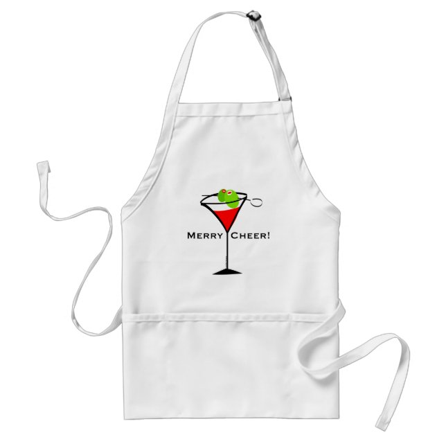 Christmas Martini Merry Cheer Standard Apron (Front)