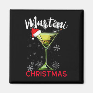 Christmas Martini Tail Happy Hour Fun Drink Gift  Magnet