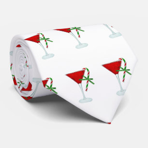 Christmas Martini with candy cane Tie