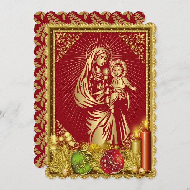 Christmas Mass Church invitation customisable (Front/Back)