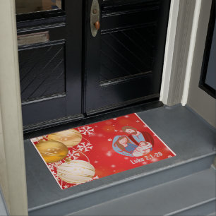 Christmas Mat Jesus Birth -24" x 36" Door Mat
