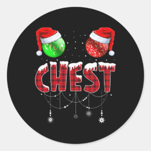 Christmas Matching Couple Family Chestnuts 1 Classic Round Sticker
