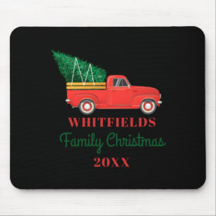 Christmas Matching Family Reunion Red Truck  Mouse Pad