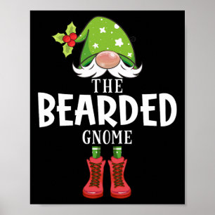 Christmas Matching Family The Bearded Gnome Poster