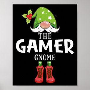Christmas Matching Family The Gamer Gnome  Poster