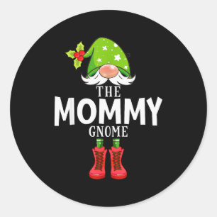 Christmas Matching Family The Mommy Gnome  Classic Round Sticker