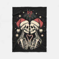 Christmas Matching Gothic Couple Dark Humor Skelet