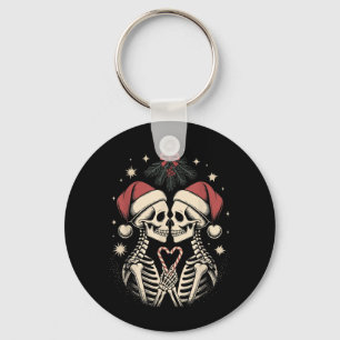 Christmas Matching Gothic Couple Dark Humour Key Ring