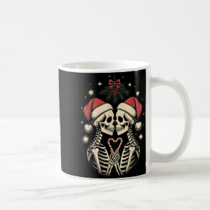 Christmas Matching Gothic Couple Dark Humour Skele Coffee Mug