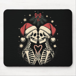 Christmas Matching Gothic Couple Dark Humour Skele Mouse Pad