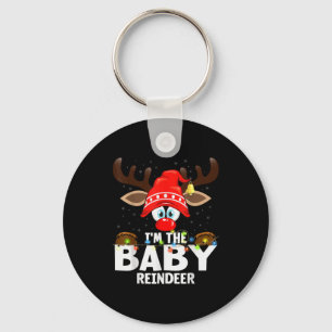 Christmas Matching I'm The Baby Reindeer , Small, Key Ring