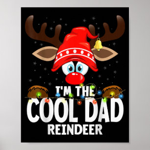 Christmas Matching I'm The Cool Dad Reindeer Poster