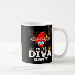 Christmas Matching I'm The Diva Reindeer  Coffee Mug