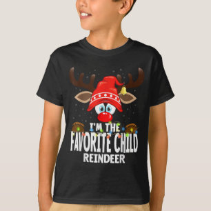 Christmas Matching I'm The Favorite Child Reindeer T-Shirt