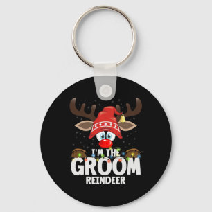 Christmas Matching I'm The Groom Reindeer Key Ring