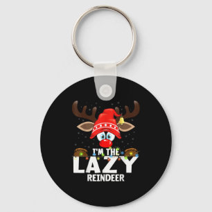 Christmas Matching I'm The Lazy Reindeer Key Ring