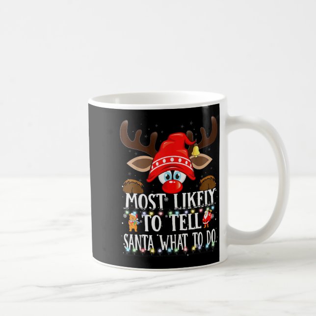 Christmas Matching Most Likely To Tell Santa What  Coffee Mug (Right)