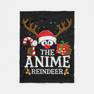 Christmas Matching The Anime Reindeer Family  Fleece Blanket