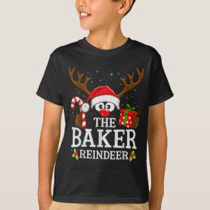 Christmas Matching The Baker Reindeer Family T-Shirt