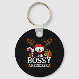 Christmas Matching The Bossy Reindeer Family  Key Ring
