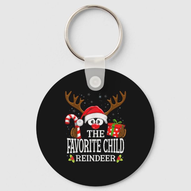 Christmas Matching The Favorite Child Reindeer Fam Key Ring (Front)