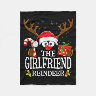 Christmas Matching The Girlfriend Reindeer Family  Fleece Blanket